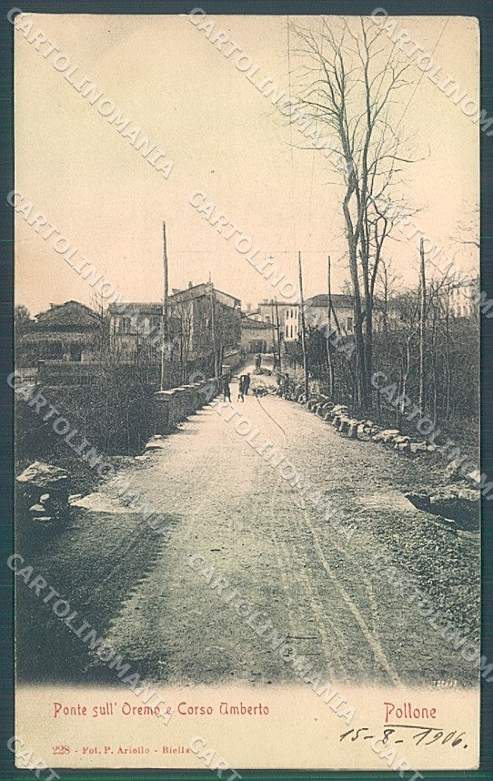 Biella Pollone Corso Umberto cartolina JK4956 – fronte