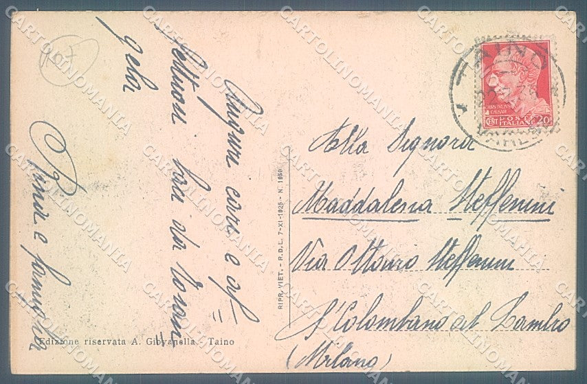 Varese Taino cartolina JK4969 – retro