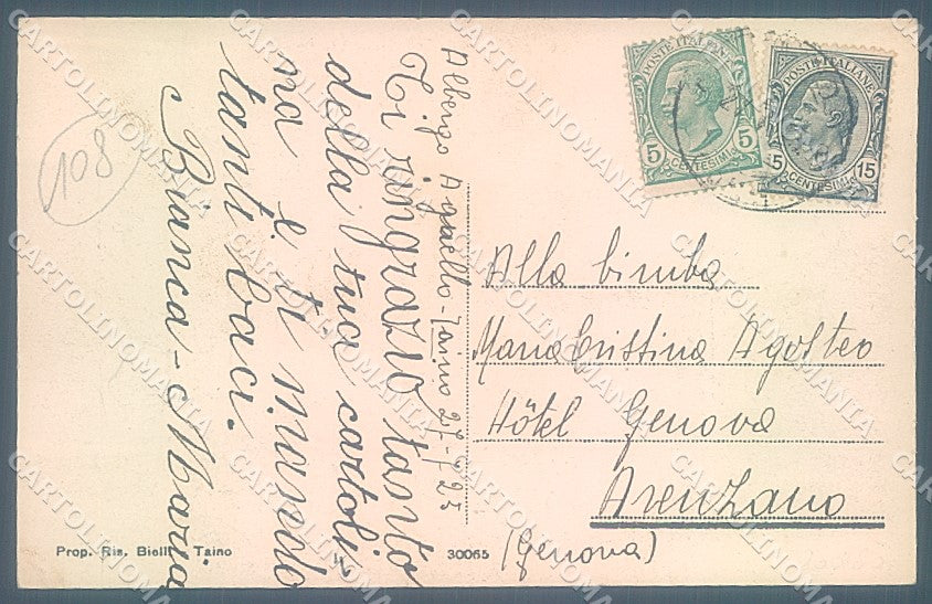 Varese Taino cartolina JK4970 – retro