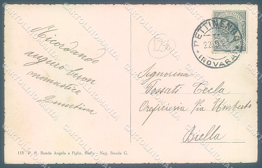 Biella Pettinengo saluti da cartolina JK4972 – retro