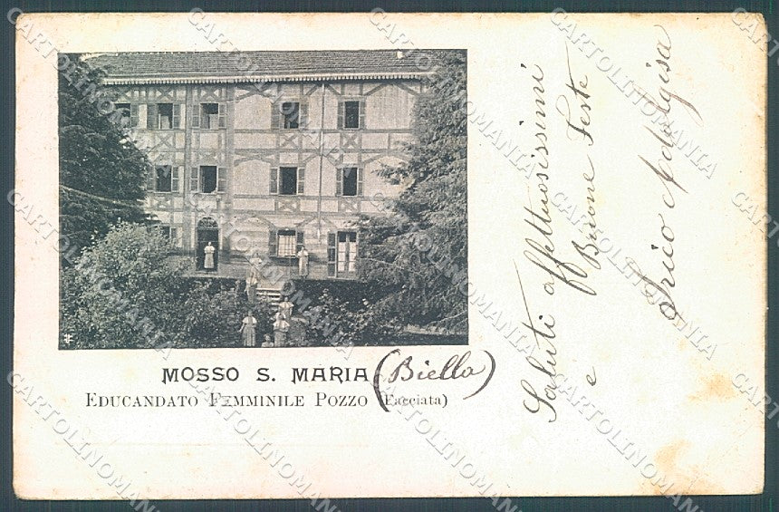 Biella Mosso Santa Maria Educandato Femminile cartolina JK4974 – fronte