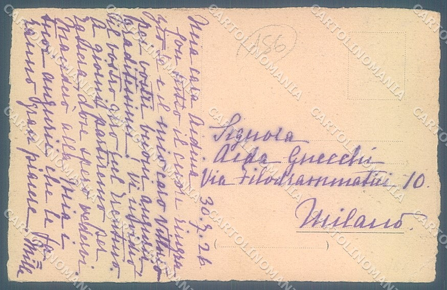 Varese Gazzada Parco Cagnola PIEGA ANGOLO cartolina JK4983 – retro