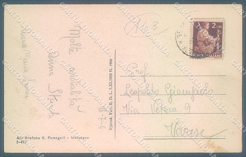 Varese Maccagno Lago Elio cartolina JK4987 – retro