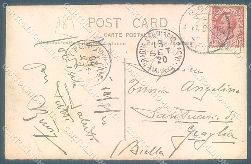 Varese Viggiù Villa Brivio PIEGHINE Foto cartolina JK5002 – retro