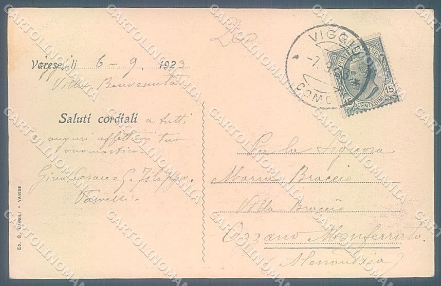 Varese Viggiù Via Circonvallazione cartolina JK5011 – retro