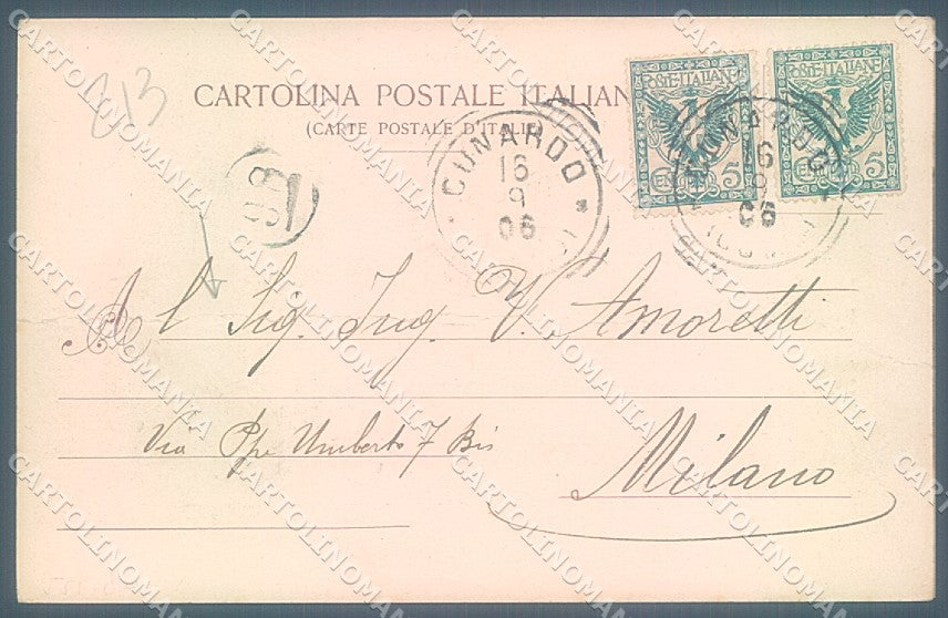 Varese Casbeno Modiano 1503 PIEGATA cartolina JK5019 – retro
