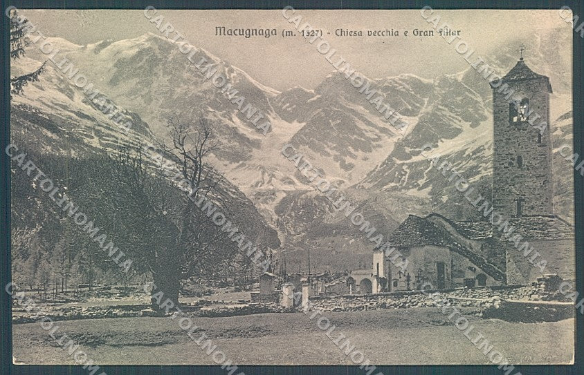 Verbania Macugnaga Chiesa Gran Fillar Brunner 801-9 cartolina JK5022 – fronte