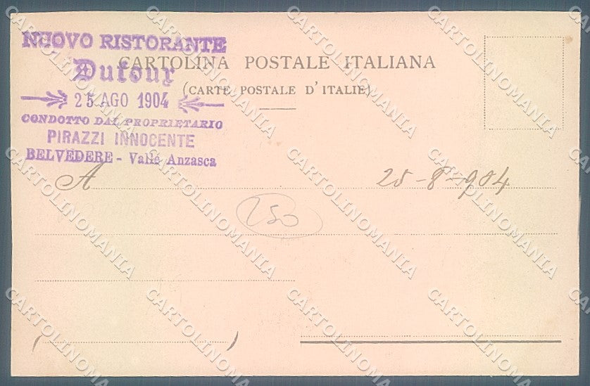 Verbania Macugnaga Albergo Dufour cartolina JK5023 – retro