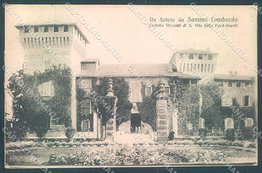 Varese Somma Lombardo Castello Visconti saluto da cartolina JK5036 – fronte