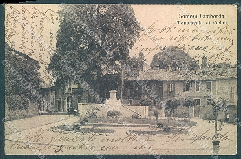 Varese Somma Lombardo Monumento ai Caduti cartolina JK5038 – fronte