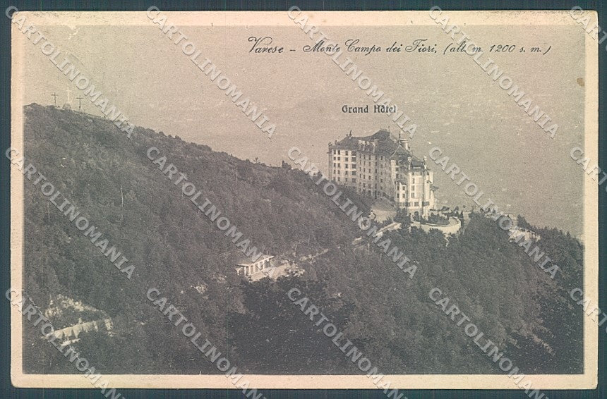 Varese Città Campo dei Fiori Grand Hotel PIEGA ANGOLO cartolina JK5053 – fronte
