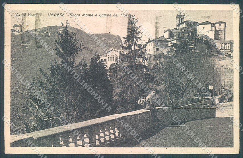 Varese Città Sacro Monte Campo dei Fiori Grand Hotel cartolina JK5055 – fronte