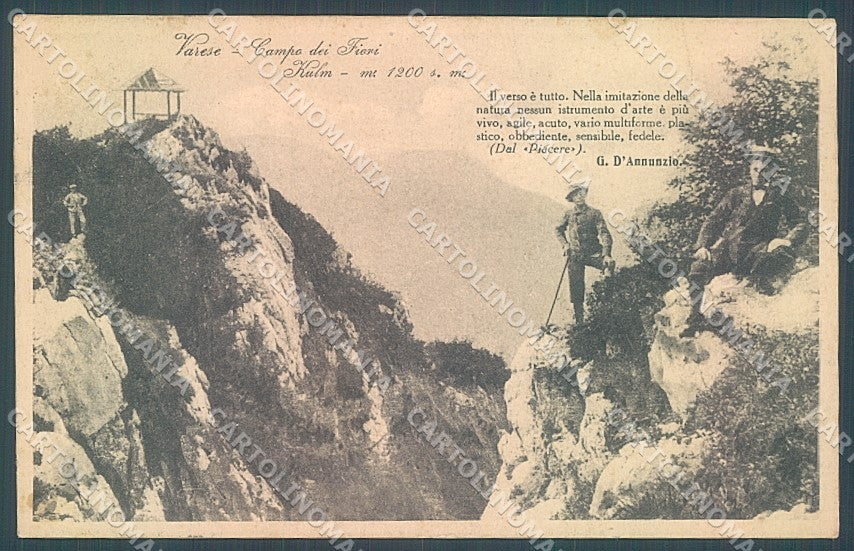 Varese Città Campo dei Fiori D'Annunzio cartolina JK5057 – fronte