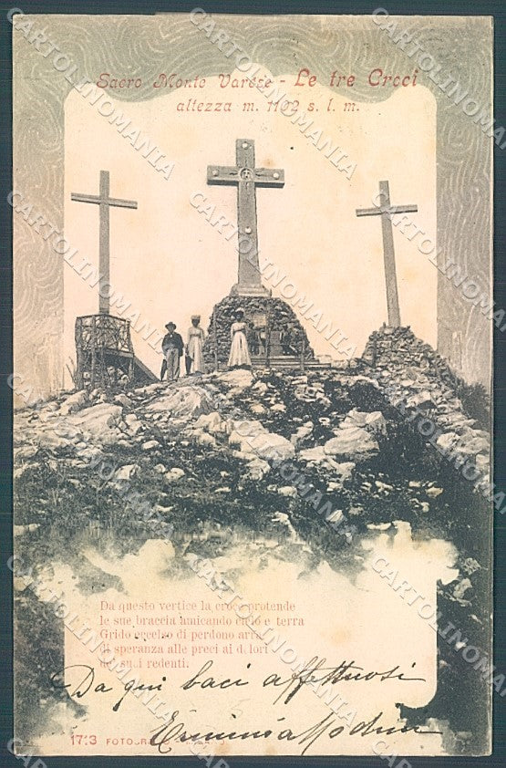 Varese Città Sacro Monte Tre Croci cartolina JK5059 – fronte