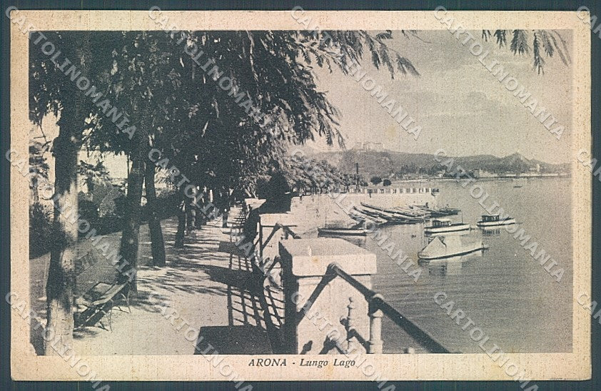 Novara Arona Lungo Lago cartolina JK5063 – fronte