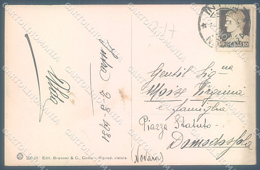 Verbania Intra Battello Lago Maggiore Brunner 209-10 cartolina JK5065 – retro