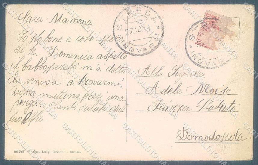Verbania Isola Bella Lago Maggiore cartolina JK5068 – retro
