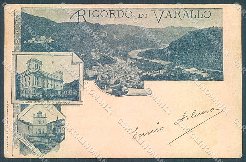 Vercelli Varallo Sesia Santuario ricordo di cartolina JK5071 – fronte