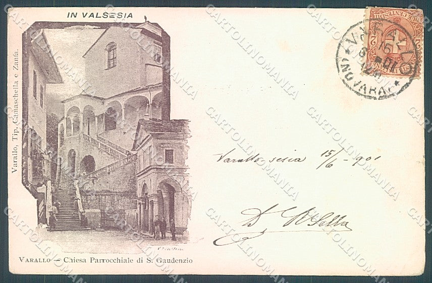 Vercelli Varallo Sesia Chiesa San Gaudenzio cartolina JK5072 – fronte