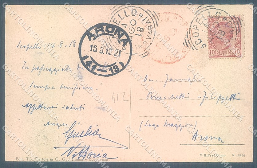 Vercelli Scopello cartolina JK5075 – retro