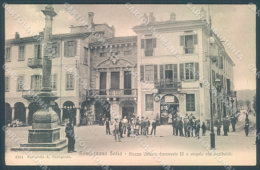 Novara Romagnano Sesia Piazza Vittorio Emanuele II cartolina JK5080 – fronte
