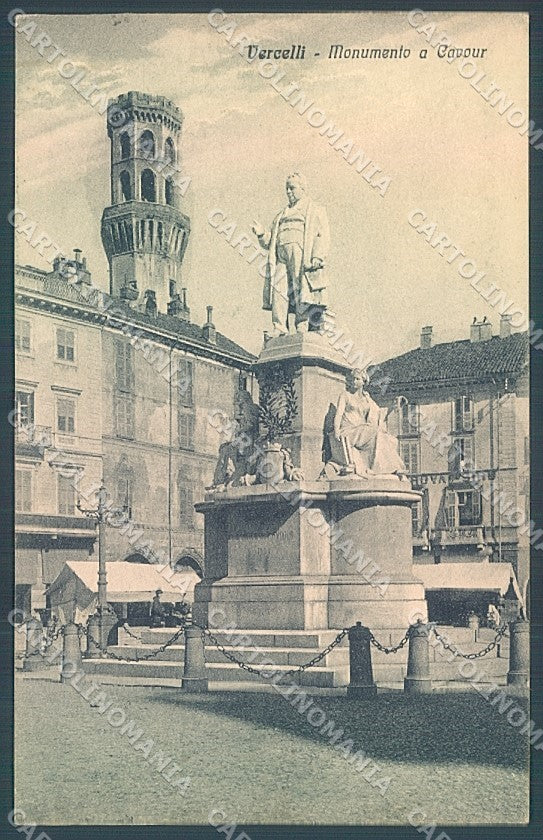 Vercelli Città Monumento Cavour cartolina JK5091 – fronte