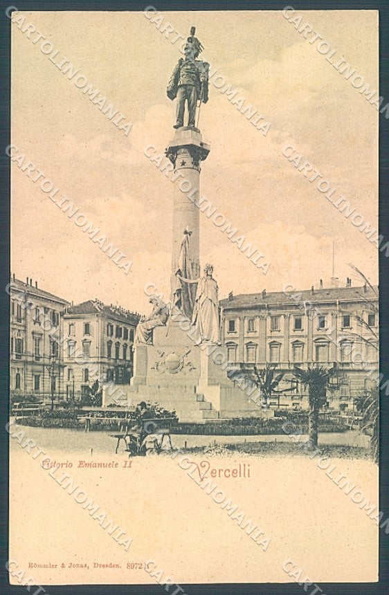 Vercelli Città Monumento Vittorio Emanuele II Rommler 8972 cartolina JK5093 – fronte