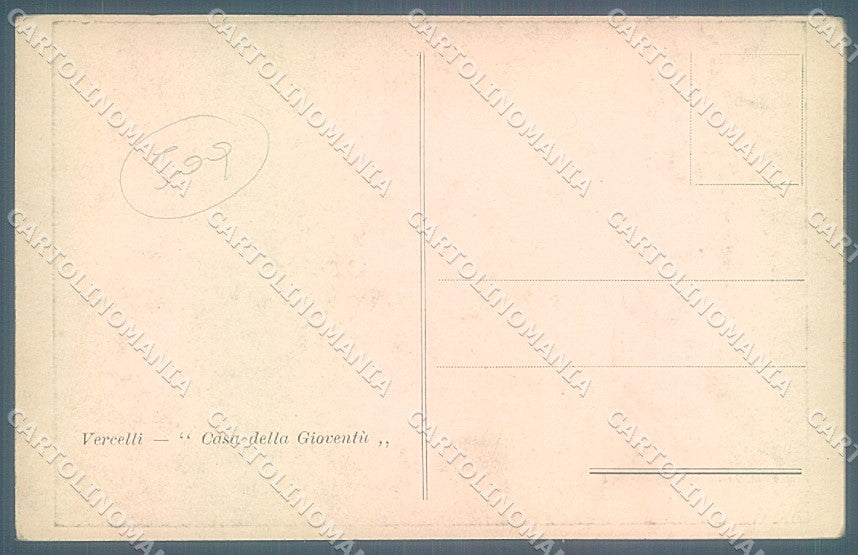 Vercelli Città Casa della Gioventù cartolina JK5096 – retro