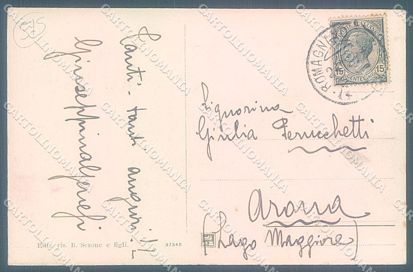 Novara Romagnano Sesia Lungo Mora Palazzina Vonwiller cartolina JK5099 – retro
