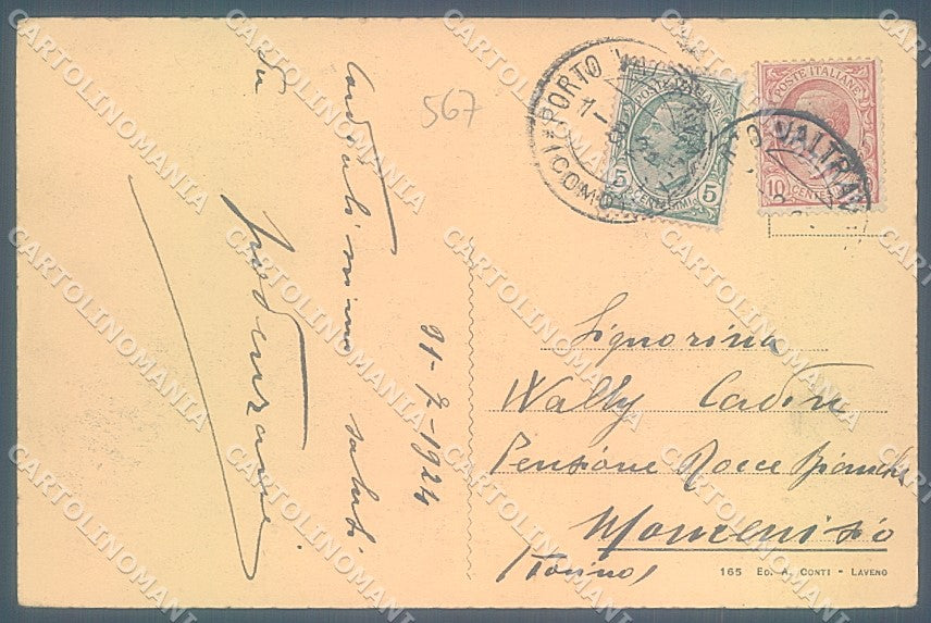 Varese Porto Valtravaglia Lago Maggiore cartolina JK5112 – retro