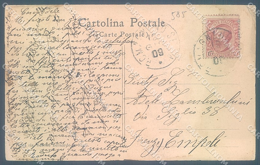 Novara Romagnano Sesia Piazza Vittorio Emanuele II PIEGHINE cartolina JK5120 – retro
