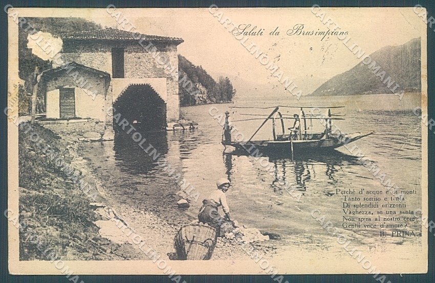 Varese Brusimpiano saluti da ABRASA cartolina JK5124 – fronte