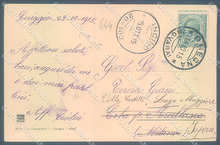 Verbania Omegna Lago d'Orta Modiano 65057 cartolina JK5133 – retro