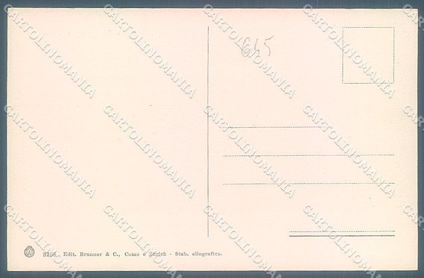 Verbania Omegna Lago d'Orta Brunner 3265 cartolina JK5134 – retro
