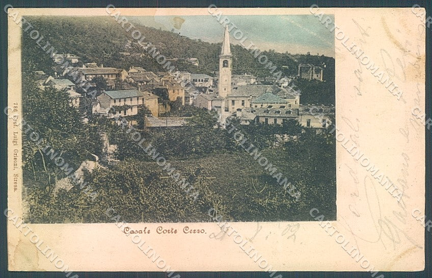 Verbania Casale Corte Cerro Chiesa PIEGHINE MACCHIE cartolina JK5137 – fronte