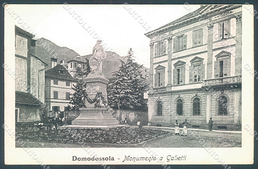 Verbania Domodossola Monumento a Galletti cartolina JK5140 – fronte