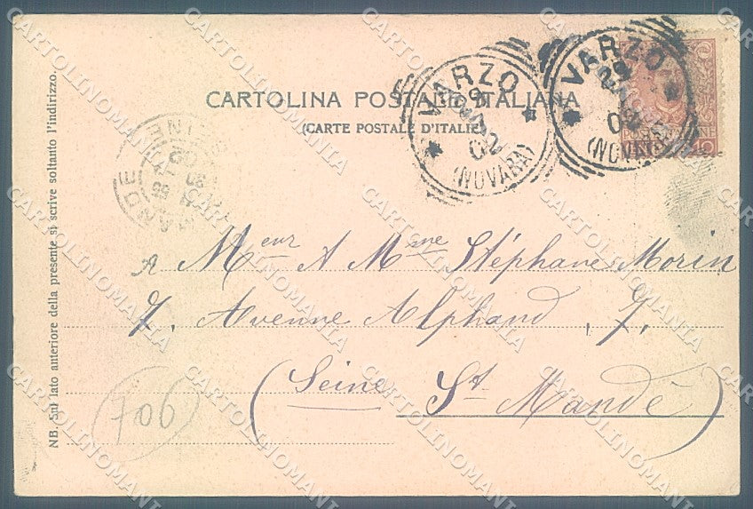 Verbania Valle Antigorio Ponte Manlio PIEGA ANGOLO cartolina JK5145 – retro