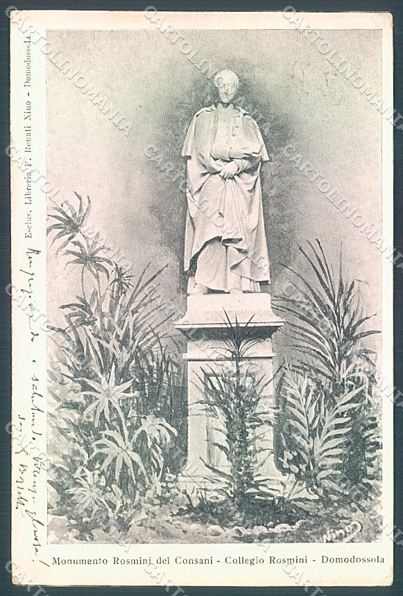 Verbania Domodossola Monumento Rosmini del Consani cartolina JK5148 – fronte