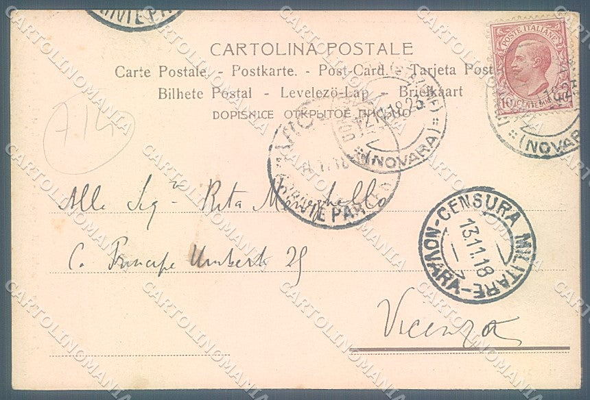Verbania Domodossola Monumento Rosmini del Consani cartolina JK5148 – retro
