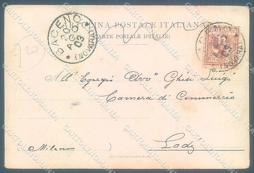 Verbania Baceno Chiesa Affresco Zanetti PIEGA ANGOLO cartolina JK5150 – retro