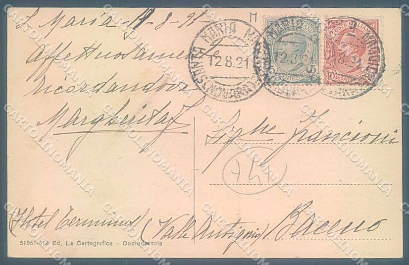 Verbania S. Maria Maggiore Gridone MACCHIA cartolina JK5154 – retro