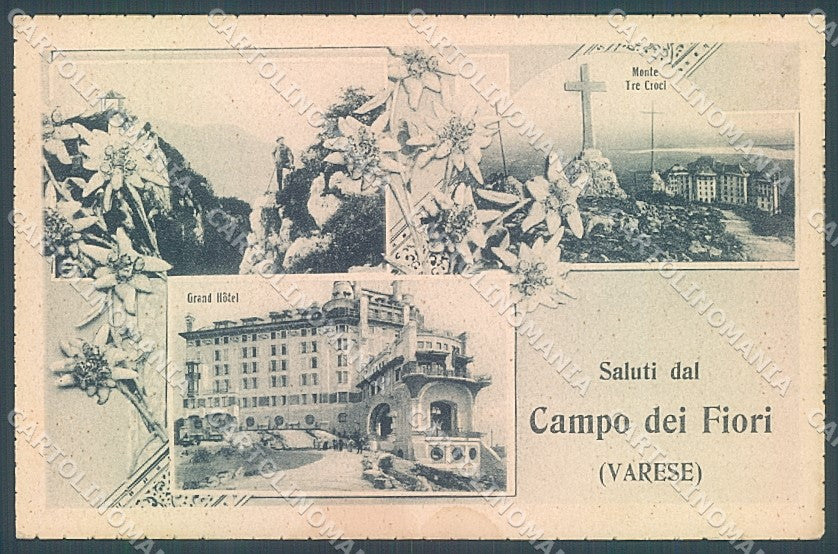 Varese Città Campo dei Fiori Grand Hotel saluti da cartolina JK5162 – fronte