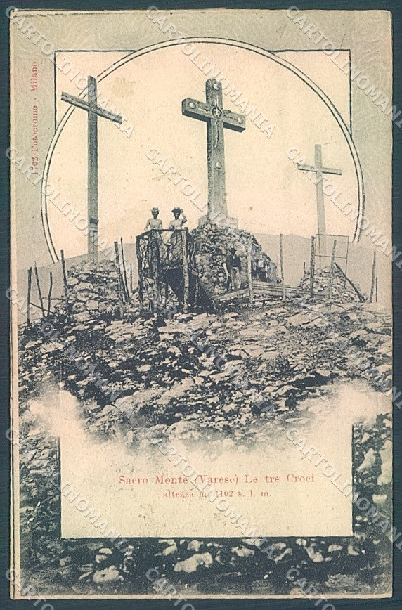 Varese Città Sacro Monte Tre Croci Fotocromo 1702 cartolina JK5170 – fronte