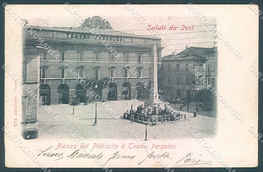 Ancona Jesi Teatro Pergolesi saluti da Alterocca 573 ABRASA cartolina JK5182 – fronte