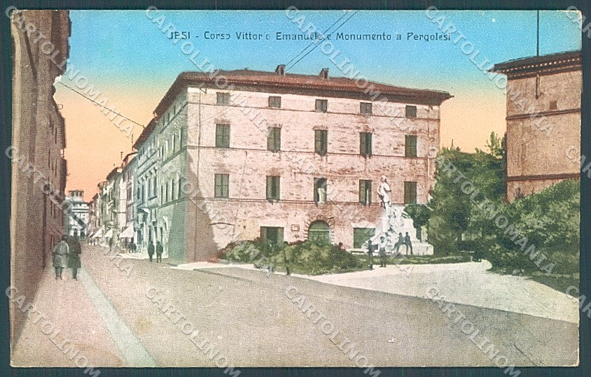 Ancona Jesi Monumento Pergolesi Corso Vittorio Emanuele cartolina JK5186 – fronte