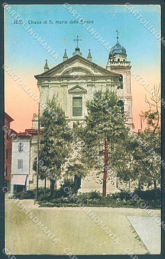 Ancona Jesi Chiesa Santa Maria delle Grazie PIEGA cartolina JK5187 – fronte