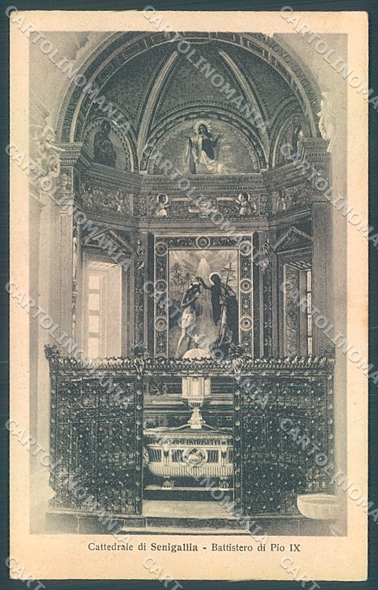 Ancona Senigallia Cattedrale Battistero Pio IX cartolina JK5196 – fronte