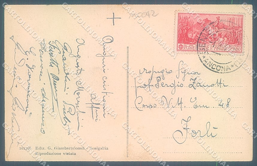 Ancona Senigallia Cattedrale Battistero Pio IX cartolina JK5196 – retro