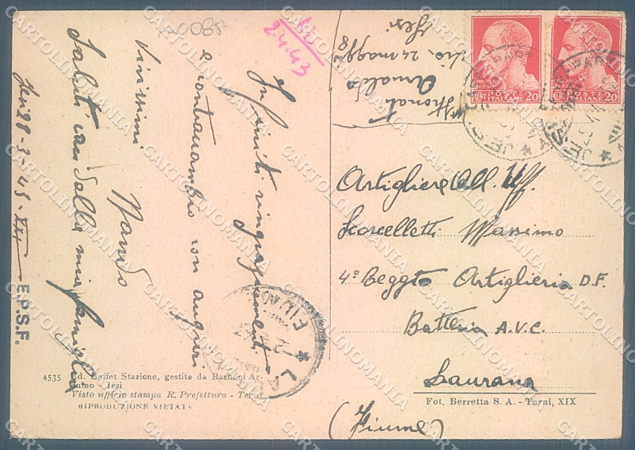 Ancona Jesi Duomo Piazza Federico II FG cartolina JK5212 – retro