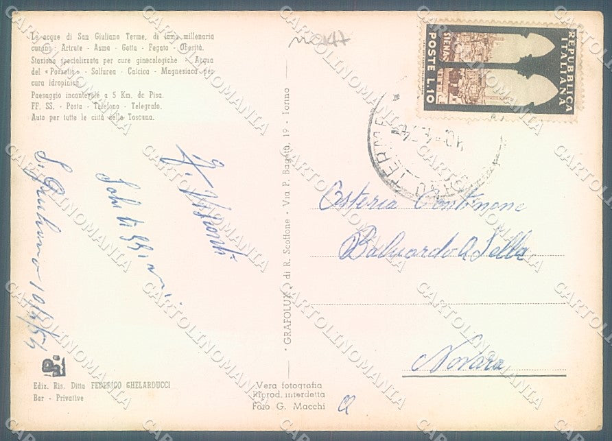 Pisa San Giuliano Terme Foto FG cartolina JK5233 – retro